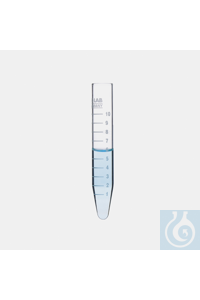 ZENTRIFUGUNRÖRCHEN-KONISCHES GLAS-WEIß GRAD.-100 x 16 MM Zentrifugenröhrchen aus Glas, konisch,...